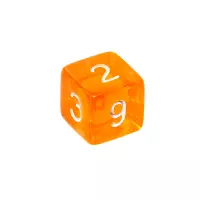 8. Komplet kości REBEL RPG - Mini Kryształowe - Pomarańczowe
