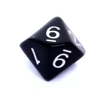 9. Komplet kości REBEL RPG - Matowe - Czarne
