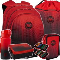 1. CoolPack Zestaw Szkolny Gradient Cranberry 5el. Plecak F029756 + Piórnik F066756 + Worek F070756