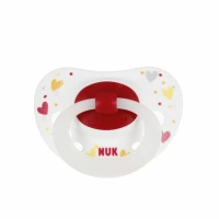 3. Nuk Smoczek Uspokajający Silikonowy 0-6m Signature Night Czerwony 2szt. 544346
