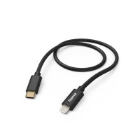 1. Hama Kabel Ładujący DATA "FABRIC" USB-C- LIGHTNING Nylonowy Czarny