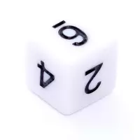 8. Komplet kości REBEL RPG - Matowe - Białe