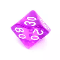 7. Komplet kości REBEL RPG - Kryształowe - Fioletowe