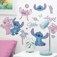 4. Naklejki Deloracyjne (ścienne) Disney Stitch i Angel - 58 szt.
