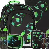 1. Starpak Zestaw 5el. Football Green Plecak 553117 + Worek 553118 + Piórnik 553119 + 558661 + 558652 558653