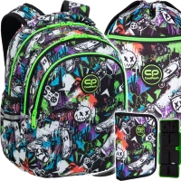 1. CoolPack Zestaw Szkolny Peek A Boo 3el. Plecak Joy S F048675 + Piórnik F076675 + Worek F070675