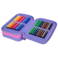 3. CoolPack Jumper 3 Piórnik Trzykomorowy Z Wyposażeniem Pastel Heart F067832