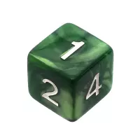 6. Komplet kości REBEL RPG - Perłowe - Zielone