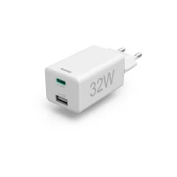 1. Hama Ładowarka MINI 32W PD/QC (1X USB-C, 1X USB-A) Biała