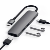 2. Satechi Aluminium Adapter Slim - Aluminiowy Adapter do Urządzeń Mobilnych USB-C Space Gray