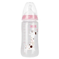 3. Nuk Butelka z Wskaźnikiem temp. 300ml 0-6m First Choice+ Różowa 527911