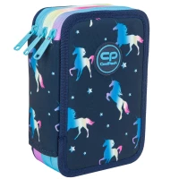 1. Coolpack Jumper 3 Piórnik Trzykomorowy z Wyposażeniem Blue Unicorn F067670