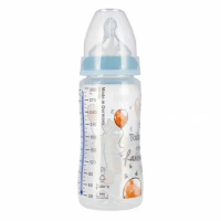 2. Nuk Butelka 300ml 0-6m First Choice+ Smoczek Silikonowy M Tygrysek Niebieska 537157