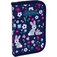 2. AstraBag Piórnik AC11 Pojedynczy Jednoklapkowy z Wyposażeniem Baby Bunny 503025008