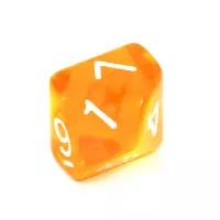 5. Komplet kości REBEL RPG - Kryształowe - Pomarańczowe
