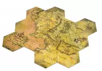 3. Zestaw Podkładek Władca Pierścieni - Mapa Śródziemia 12 szt.