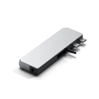2. Satechi Pro Hub mini - Aluminiowy Hub z Podwójnym USB-C do MacBook Silver