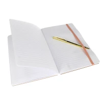 3. Starpak Notes Z Gumką 14x21/80k + Długopis Pink Folwer 514843