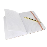 3. Starpak Notes Z Gumką 14x21/80k + Długopis Pink Folwer 514834
