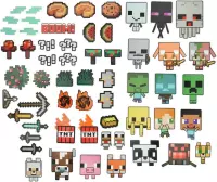 3. Zestaw Rekwizytów Fotograficznych Minecraft 58 szt.