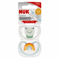 5. Nuk Smoczek Uspokajający Space Silikonowy 0-6m Frog 2szt. 541375