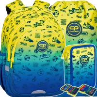 1. CoolPack Zestaw Szkolny Football 2T 3el. Plecak Jerry F029339 + Worek F070339 + Piórnik F066339