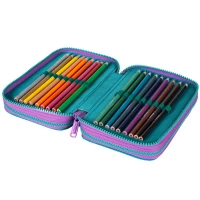 4. CoolPack Jumper 3 Piórnik Trzykomorowy Z Wyposażeniem Gradient Blueberry E67505/F