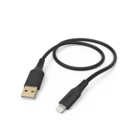 1. Hama Kabel Ładujący DATA "FLEXIBLE", USB-A - LIGHTNING 1,5 m Silikon Czarny