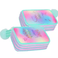 4. Starpak Piórnik Trzykomorowy z Wyposażeniem Ombre Kitty Doggy 553389