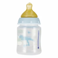 4. Nuk Butelka 150ml 0-6m First Choice+ Smoczek Lateksowy M Niebieska 527886