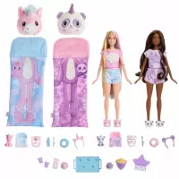 3. Mattel Lalka Barbie Cutie Rev Piżama Party Zestaw Prezentowy HRY15