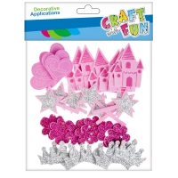 1. Craft With Fun Ozdoba Dekoracyjna Księżniczka Zamek Korona 463745