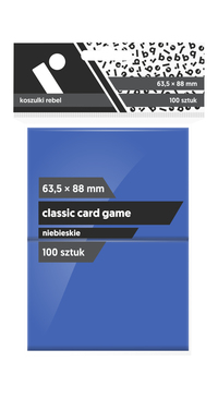 1. Koszulki na karty Rebel (63,5x88 mm) "Classic Card Game" 100 sztuk Niebieskie