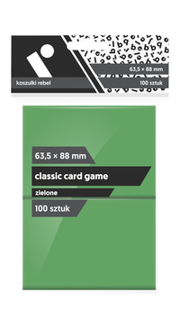 1. Koszulki na karty Rebel (63,5x88 mm) "Classic Card Game" 100 sztuk Zielone 