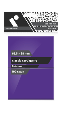 1. Koszulki na karty Rebel (63,5x88 mm) "Classic Card Game" 100 sztuk Fioletowe