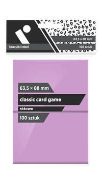 1. Koszulki na karty Rebel (63,5x88 mm) "Classic Card Game" 100 sztuk Różowe