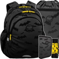 1. CoolPack Zestaw Szkolny Darker Night 3el. Plecak Jerry F029680 + Piórnik F076680 + Worek F070680