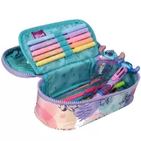 4. Coolpack Campus Piórnik Tuba Usztywniona z Organizerem Stitch Pastel F062885
