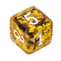5. Komplet kości REBEL RPG - Gęsty rdzeń - Złote (białe cyfry)