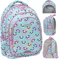 8. AstraBag Plecak Szkolny AB300 Minty Pandas 502025011