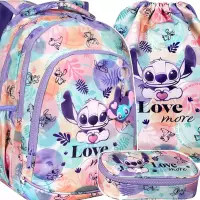 1. CoolPack Prime Zestaw Szkolny Stitch Pastel 3el Plecak F025885 + Worek F054885 + Piórnik Tuba F062885