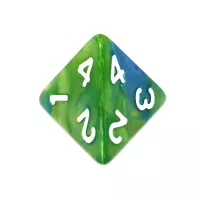 3. Komplet kości REBEL RPG - Dwukolorowe - Niebiesko-zielone