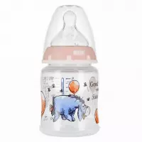 1. Nuk Butelka 150ml 0-6m First Choice+ Smoczek Silikonowy M Osiołek Różowa 536898