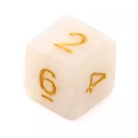 6. Komplet kości REBEL RPG - Perłowe - Białe