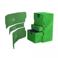 5. Gamegenic: Stronghold 200+ XL Convertible - Ekskluzywne Pudełko na Karty - Green