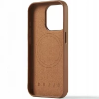 2. Mujjo Full Leather Wallet Case - etui skórzane do iPhone 15 Pro kompatybilne z MagSafe (tan)