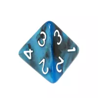 3. Komplet kości REBEL RPG - Dwukolorowe - Czarno-niebieskie