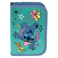 4. Paso Piórnik Dwuklapkowy bez Wyposażenia Stitch Flowers DS25DD-P001BW