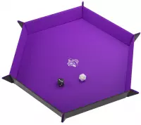 3. Gamegenic: Magnetic Dice Tray - Hexagonal - Sześciokątna Mata do Kości - Black/Purple