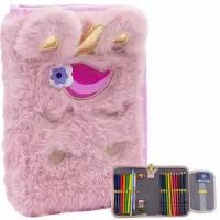 2. AstraBag Piórnik AC11 Pojedynczy Jednoklapkowy z Wyposażeniem FLUFFY UNICORN 503024084